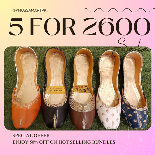 Artificial Leather Deal# 5 Orange, Black, Mustard, White, Blue